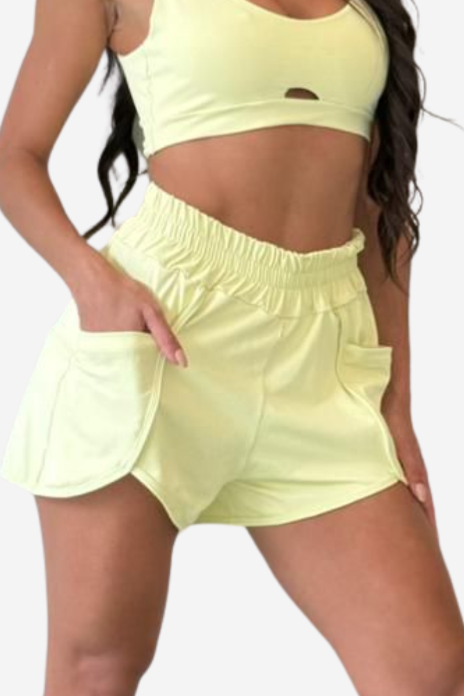SHORT FEMININO DUPLO LAURA COLORS