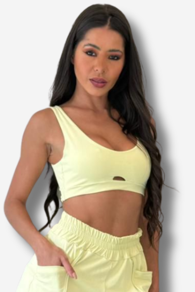 TOP FITNESS SUELLEN EM POLIAMIDA COLORS