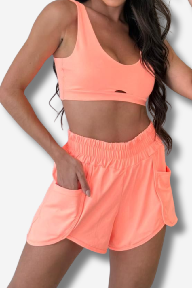 SHORT FEMININO DUPLO LAURA COLORS