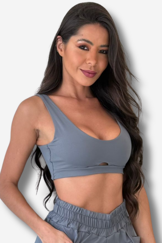 TOP FITNESS SUELLEN EM POLIAMIDA COLORS